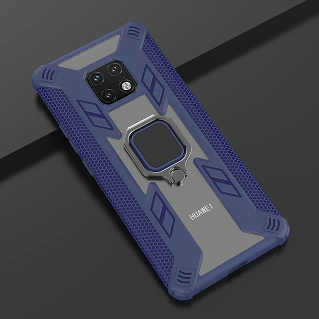 Blue Ikrsses для huawei mate 20 Pro автомобильный Магнитный кольцевой кронштейн чехол для mate 30 Pro mate 20 lite 360 все включено анти-осенний чехол - Цвет: Blue