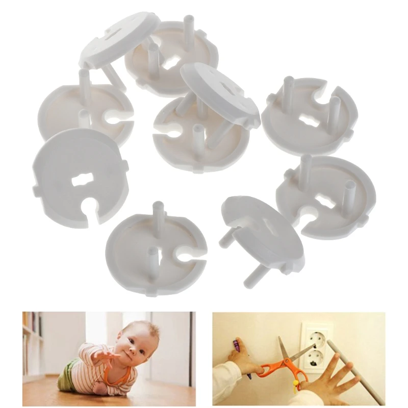 10 unids/lote de enchufe de seguridad para bebés, funda protectora para enchufe, cuidado de niños