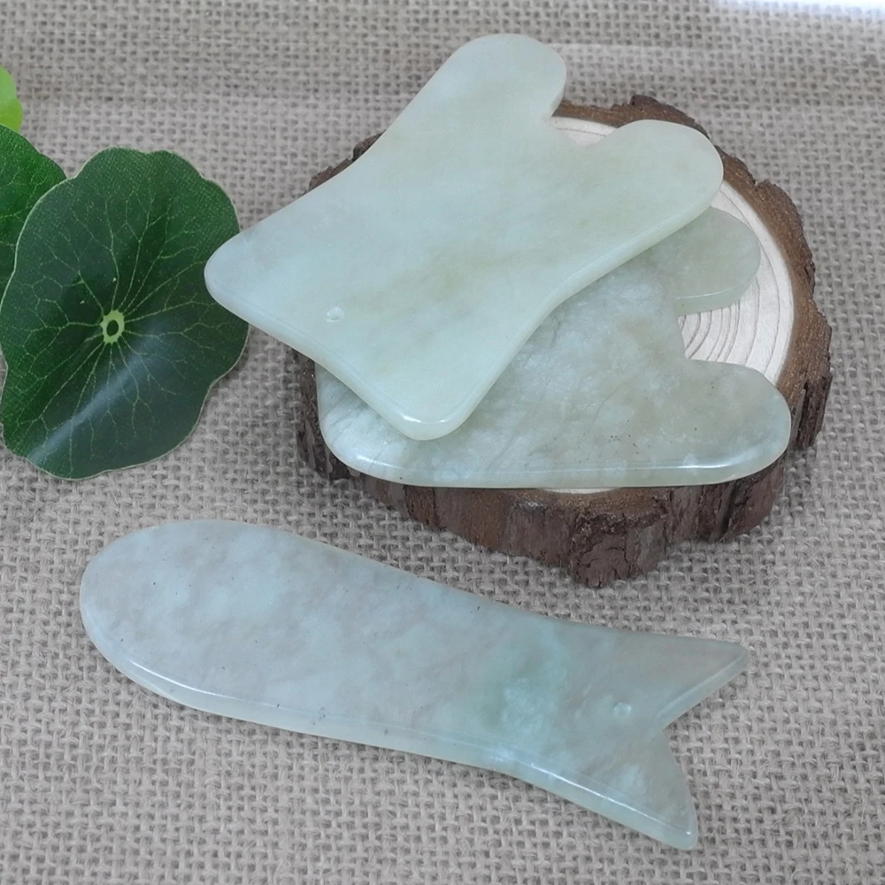 

Jade Gua Sha Scraping Massage Tool Body Massager scratching Guasha stone SPA buffalo Scraper for Face Health Care Anti-wrinkle