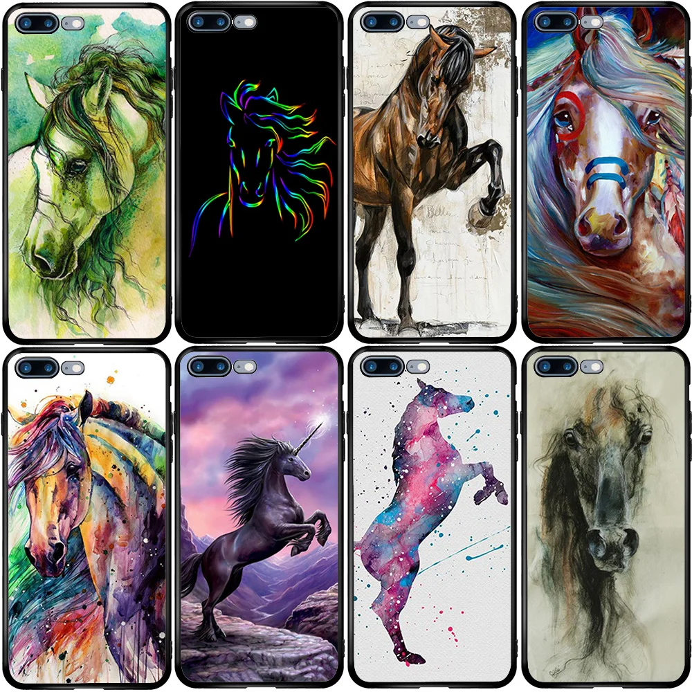 Cover Case for Huawei Honor 8 9 Y5 Y6 Y7 Y9 P Smart Z Prime Pro 2017 2018 2019 2020 Конек акварельным | Мобильные
