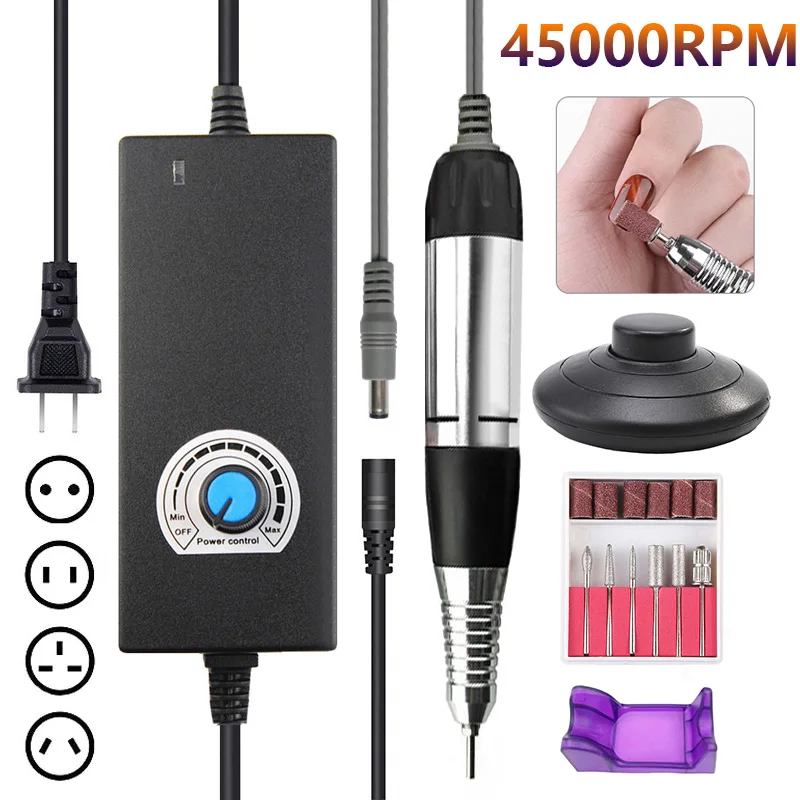 45000RPM 45W Electric Nail Drill Machine Manicure Pedicure Salon Professional | Красота и здоровье