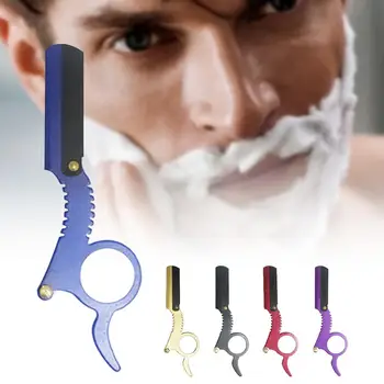 

Beard Razor for Men Professional Barber Straight Razor Zinc Alloy Manual Beard Shaving Razor with 1 Blade Skin Care Tools