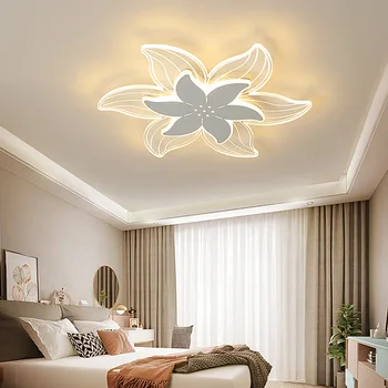 

European-style bedroom simple modern ultra-thin household room acrylic children led net red creative petal ceiling lamp WF1119