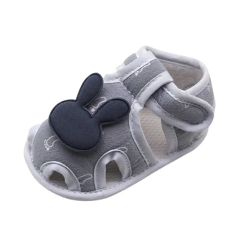 

Summer Baby Shoes Baby Girl Hollow Soft-Soled Princess crib shoes Rabbit Pattern prewalkers