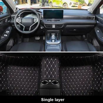 Vtear Tappetino per auto Tappeto interno Pu Tappetino per piedi Tappetini Decorazione Accessori per auto-styling Protezione per Haval Jolion 2023