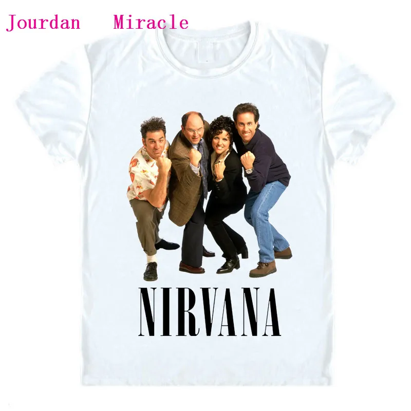 Футболка для всей семьи seinfeld футболка с дизайном nirvana Мужская ТВ шоу camiseta
