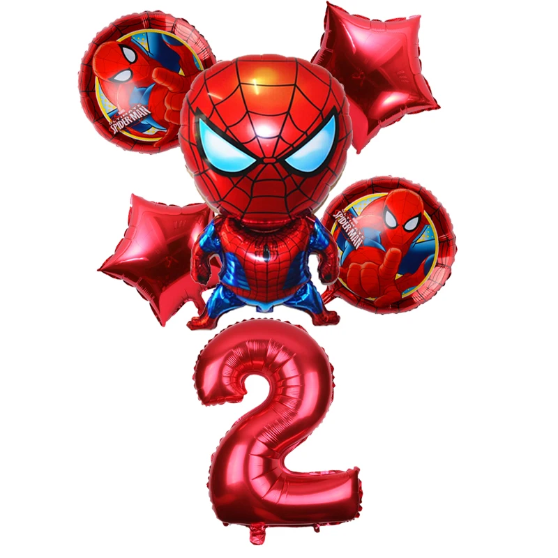 6p 3D человек-паук 32 дюймов красное золото цифровой фольга Гелиевый шар вечерние надувные шары День рождения украшение детская игрушка звезда