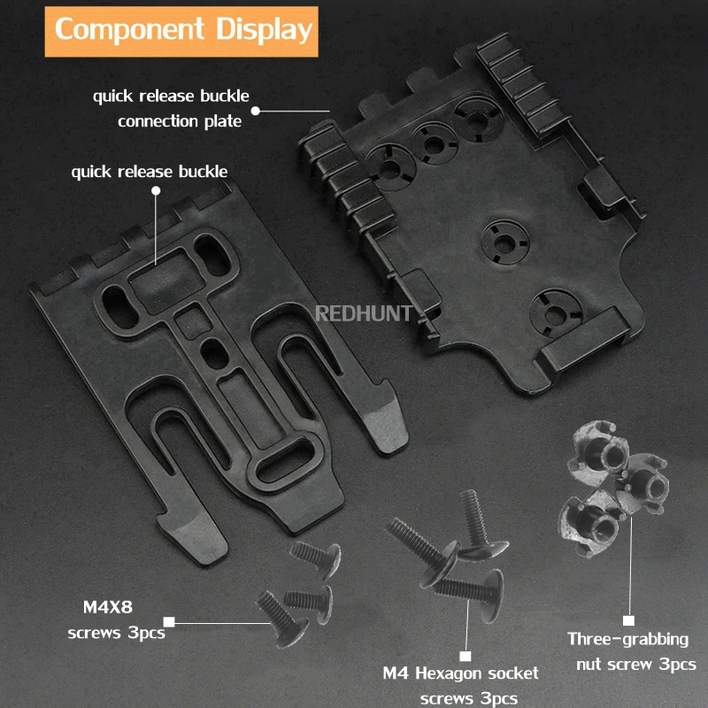 Accessori per fondina per coscia da caccia adattatore per fondina tattica Kit sistema di bloccaggio rapido QLS 22 22 19 accessori per pistola polimerica - immagine 3
