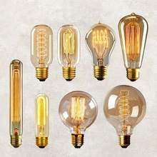 Ретро лампы Эдисона E27 40W 220V Винтаж лампа накаливания лампы накаливания светильник солнечные лампы ампулы лампада дома светильник Инж