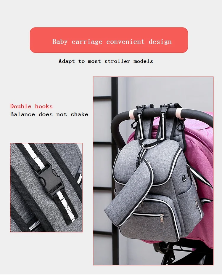 Одноцветная многофункциональная модная USB сумка для мам, НОВАЯ Портативная сумка для подгузников, рюкзак, сумка для беременных, детские сумки для мам, сумка для коляски