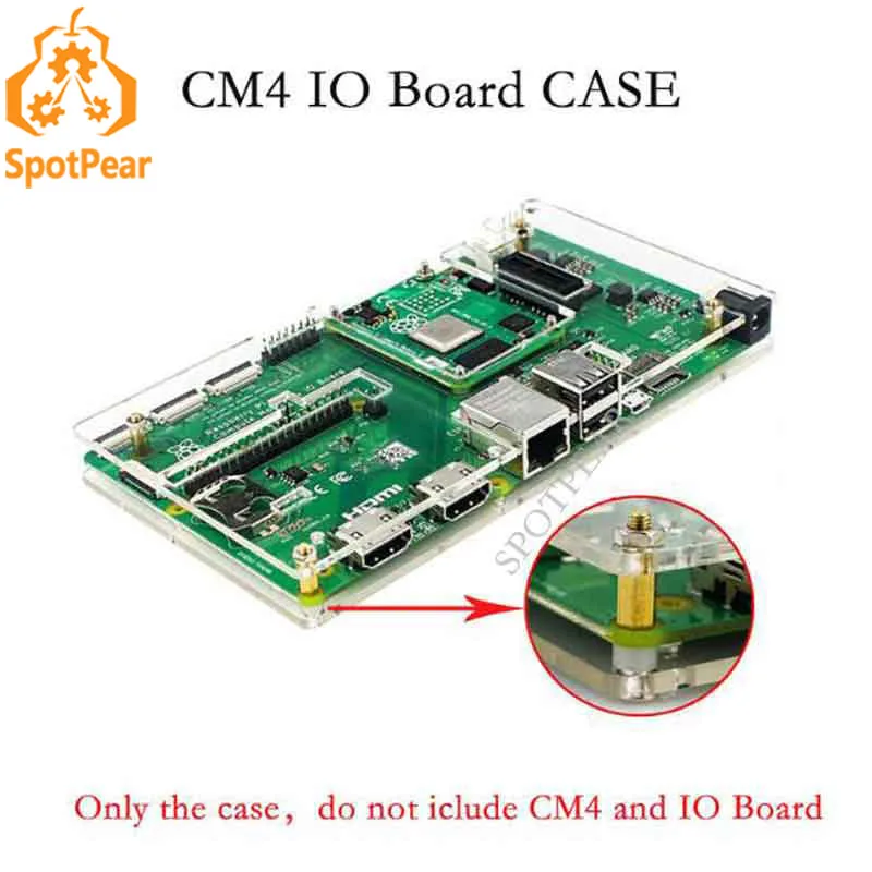 Raspberry-Pi-Compute-Module-4-IO-Board-Acrylic-Case-For-official ...
