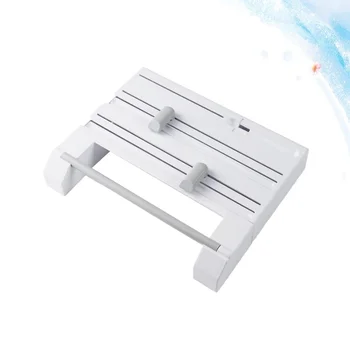 

6 in 1 Multi-function Plastic Wrapper Cutter Punch Free Kitchen Storage Rack Tin Foil Storage Rack Paper Towel Garbage Bag Rack