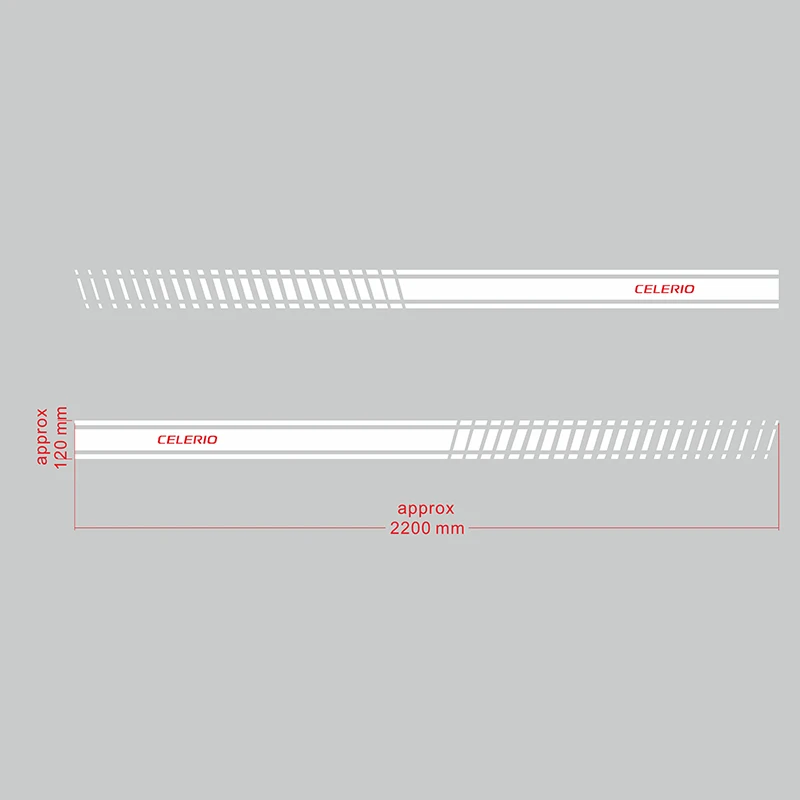  2pcs Car Sticker Racing Stripe Body Side Skirt for Suzuki CELERIO Styling Car Body Stickers
