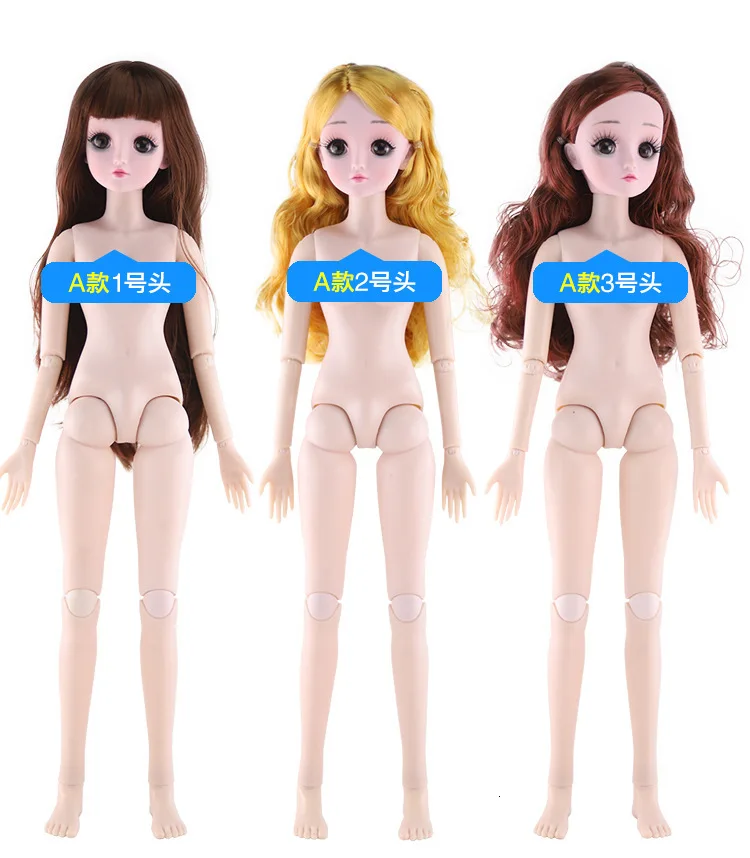 Реалистичные 60 см 21 подвижные шарниры BJD куклы игрушка для девочек подарок 3D глаза белая кожа Женская Обнаженная тело с обувью аксессуары