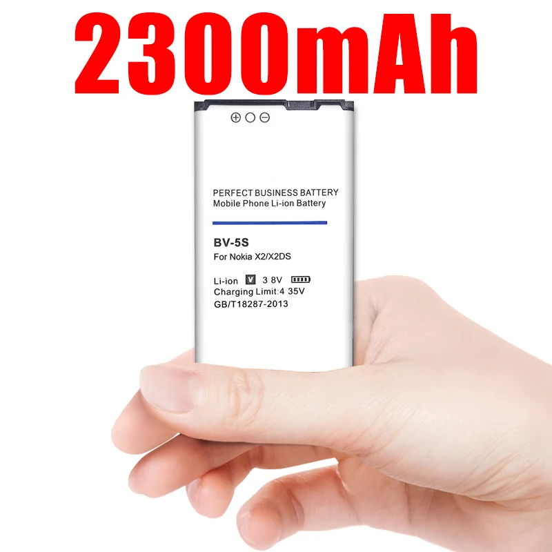 2300mAh BV 5S BV-5S BV5S литий-ионная батарея телефона для Nokia X2/X2DS/RM-1013