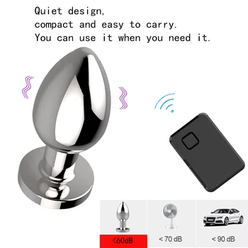 Wireless Remote Control Anal Plug Vibrator For Men Prostate Massager Metal Buttocks Butt Wearable For Adult Gay Sex Toys 2