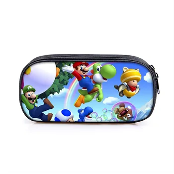 

Mario Bros Boys Girls Cartoon Pencil Case Bag School Pouches Children Student Pen Bag Kids Purse Wallet