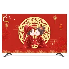 1"-80" 22 дюймов 75 дюймов экран lcd tv PC чехол декоративный капюшон занавеска пейзаж счастливой свадьбы Водонепроницаемый 6 узоров красный