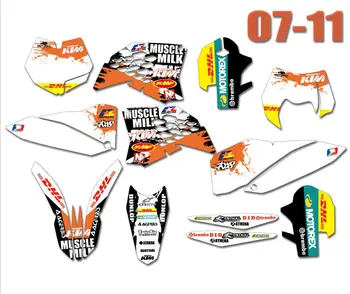 

Bike Motocorss Graphics Stickers Decals For KTM EXC XCF 125 250 300 450 530 2008 2009 2010 2011