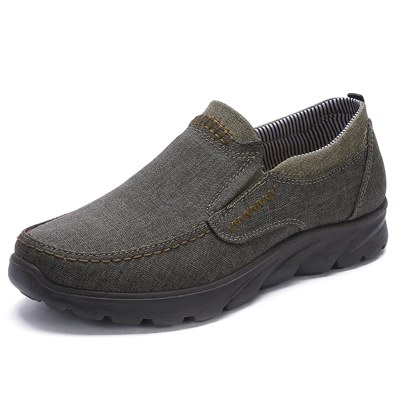 Men's Casual shoes Slip on Loafers Plus size Trainers Adult Patchwork None-Woven Breathable Boat shoes leather male shoe 5