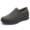 Men's Casual shoes Slip on Loafers Plus size Trainers Adult Patchwork None-Woven Breathable Boat shoes leather male shoe 5