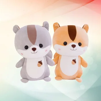 

2pcs Dolls Squirrel Soft Caton Cute Durable Toys for Child Party Girl Decor