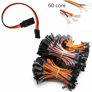 

100Pcs 15cm 3Ways 60 Core Filaments Parallel Joint DuPont Wire Extension Leads For Airplane Model Serve Motor Brown-Red-Orange