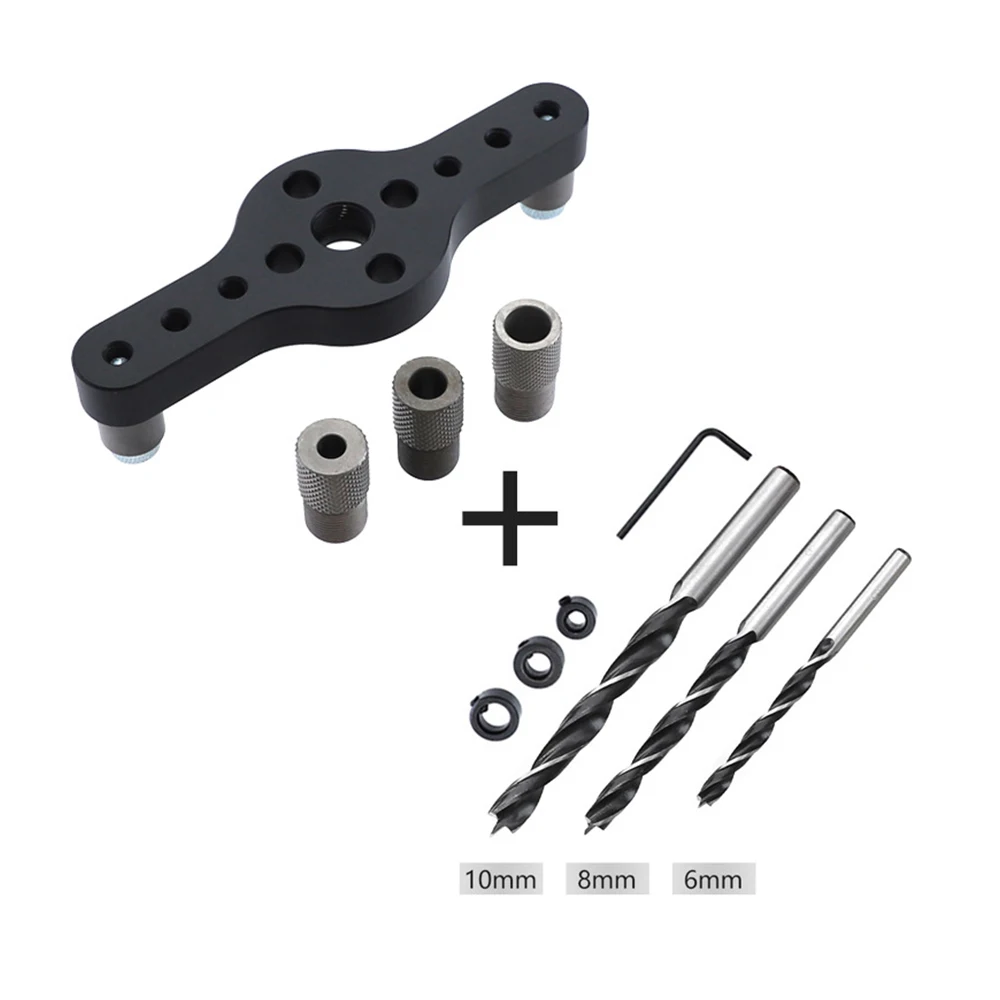 

Vertical Pocket Hole Jig 6/8/10mm Wood Dowelling Self Centering Drill Guide Kit Hole Puncher Locator Jig For Woodworking Tools