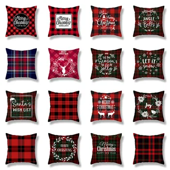 

Merry Christmas Lattice Pillow Case Pillowcase Cushion Cover Pillow Cases Sofa Decorative Pillows Christmas Decorations For Home