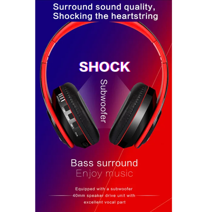 1pc Bluetooth Headset Foldable Stereo High Battery Capacity Wireless Headphone for Computer MP3 JHP-Best