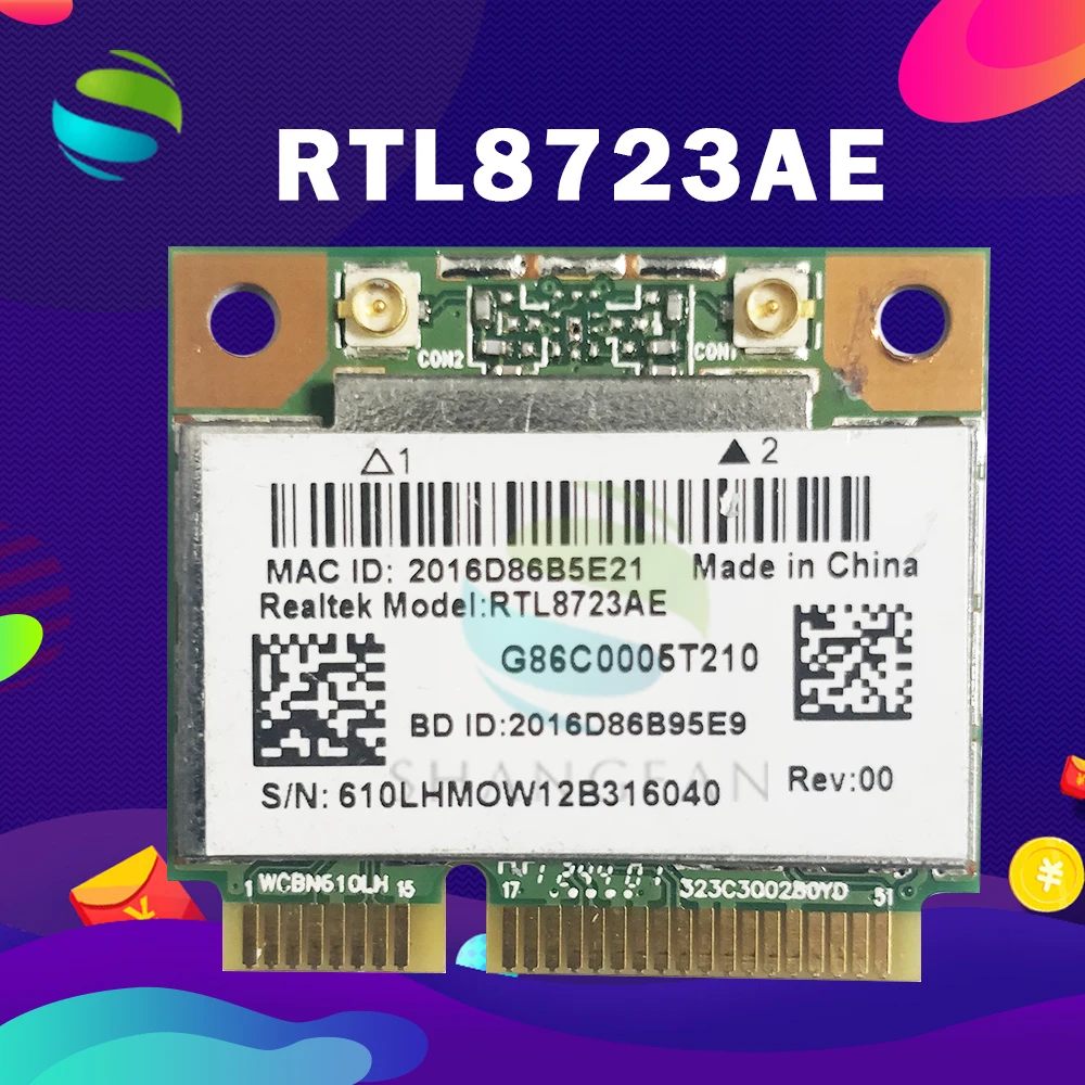 RealTek RTL8723AE 300 м + Bluetooth4.0 мини PCI Express Wlan Беспроводная Wifi карта|card card|card wifirealtek wireless card |