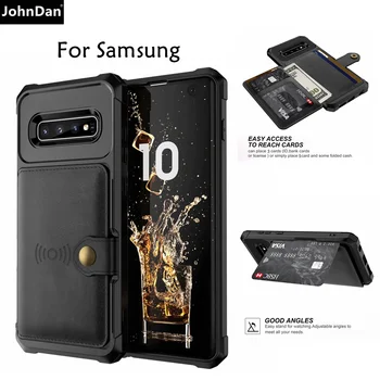 

For Samsung Galaxy S10 S10E S9 Plus Note 9 10 Plus Pro Anti Shock Impact Magnet Wallet Card Case For Samsung S 10 9 Plus Cover