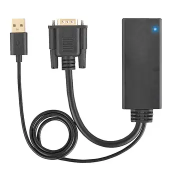 

Compact VGA to HDMI Converter Adapter with 1080P HD USB Audio Conversion Cable