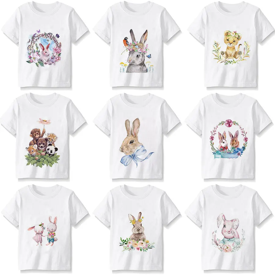2021 Cartoon Girls T Shirt Kids Summer 