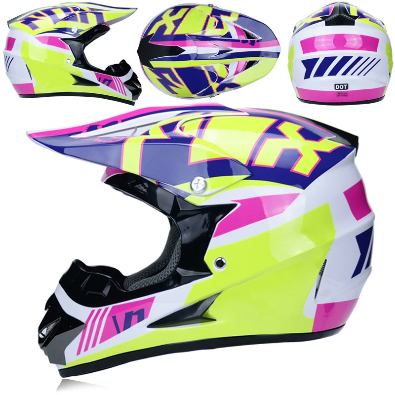 3 Подарки мотоциклетный шлем для мотокросса DOT Moto Casco Racing внедорожный грязный мотоциклетный шлем женский винтажный шлем для мотокросса Casco - Цвет: 8