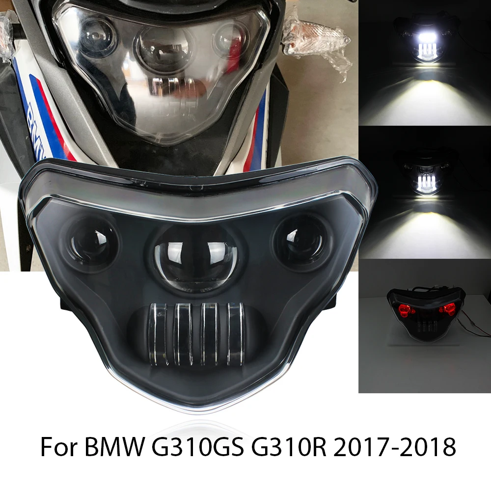 Led Headlight Motorcycle Hi Low Beam Drl Red Devil Eyes For Bmw G310gs G310r Motorcycle Light