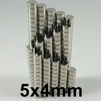 

50pcs 5x4mm Super Magnets Neodymium 5x4 N35 ndfeb Strong Powerful Permanent Magnets free shipping 5*4 D5*4mm