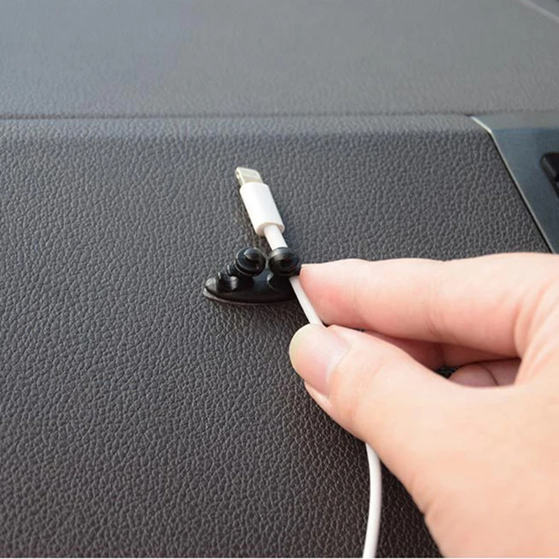 8PCS Mini Adhesive Car Charger Line Clasp Clamp Headphone/USB Cable Clip Automobile Interior Accessories | Автомобили и мотоциклы