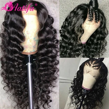 

Lace Front Human Hair Wigs For Black Women Loose Deep Wave 13x4/360 Lace Frontal Wig Preplucked Frontal Wig Peruvian Hair Wig
