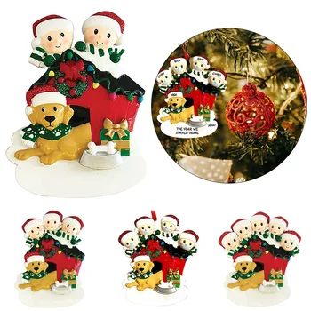 

2020 Christmas Party Decoration Gifts Personalized Quarantine Family And Pet Cats Xmas Tree Decoration Ornament New Year Gift zz
