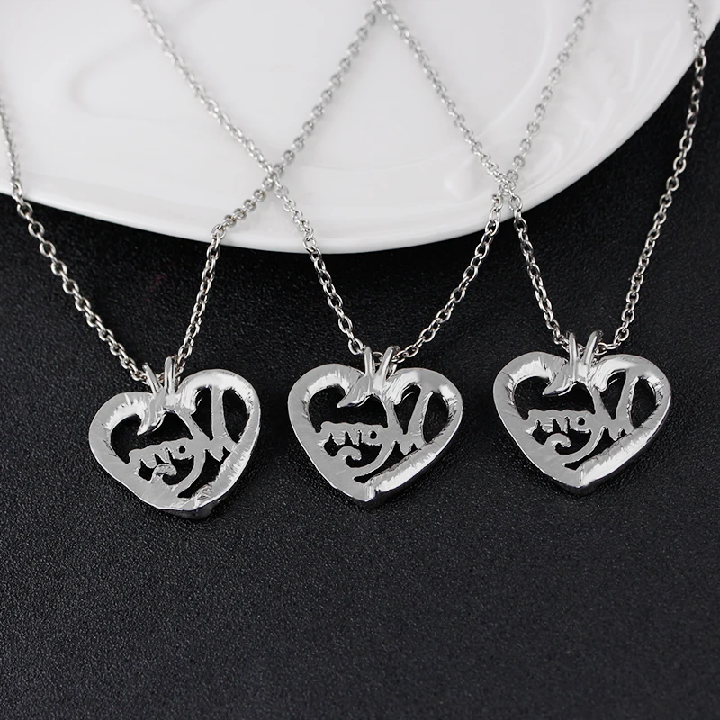 Новинка Лидер продаж стразы раньше ожерелья с надписью mom in heart forever ожерелье i love
