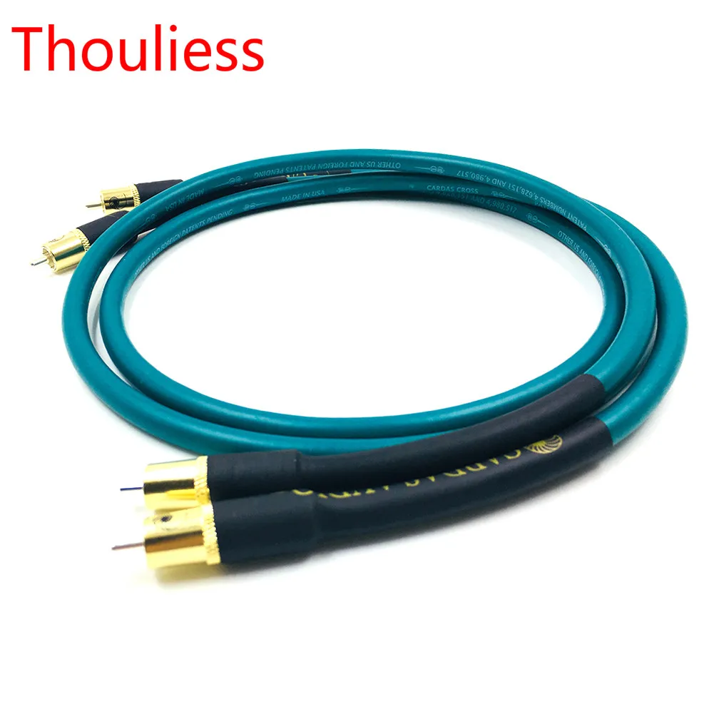 

Thouliess Pair HIFI Cardas Gold Plated RCA Interconnect Cable RCA Socket Cardas Cross Audio Amplifier CD DVD Player SpeakerCable