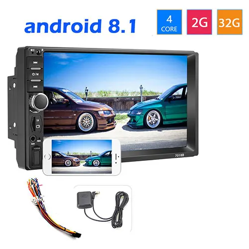 Camecho 2din Автомагнитола " HD mirror link MP5 мультимедийный плеер 12 в Bluetooth Авторадио AUX/USB/FM стерео радио с задней камерой - Цвет: 2G 32G