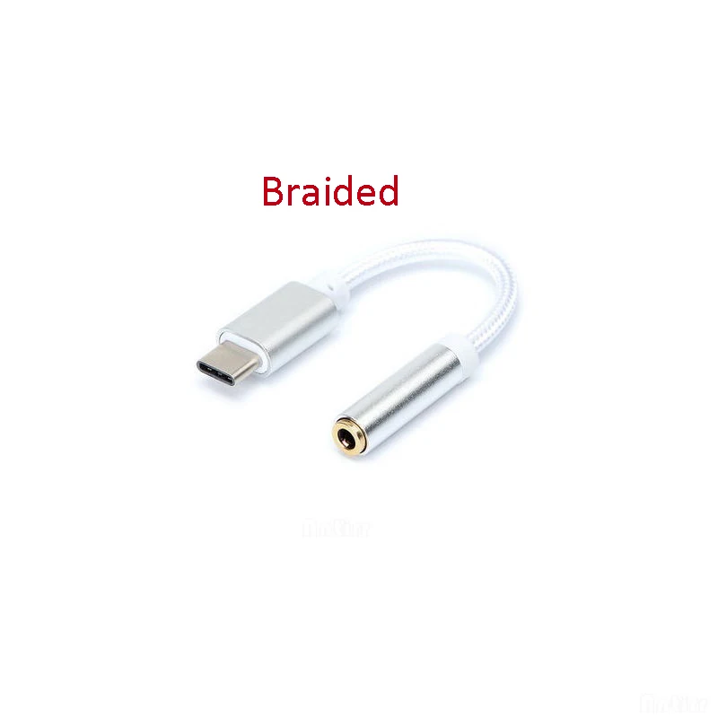 USB Type C to 3.5mm Earphone Headphone Cable Adapter USB-C to 3.5mm Jack Aux Cable for Letv 2 2pro max2 Pro 3 for Xiaomi 6 iphone charger converter Adapters & Converters