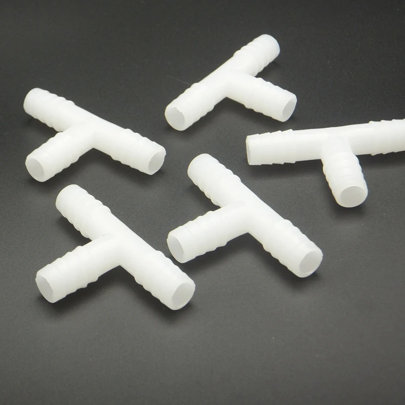 4mm-20mm Hose Barb Tee Plastic Pipe Fitting For Aquarium Fish Tank