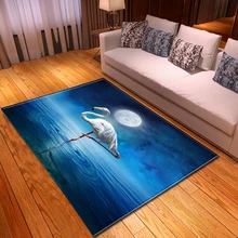 Современный ковер с фламинго для спальни, детской комнаты, игровой ковер, фланелевый коврик с эффектом памяти, большой ковер для гостиной, украшение для дома