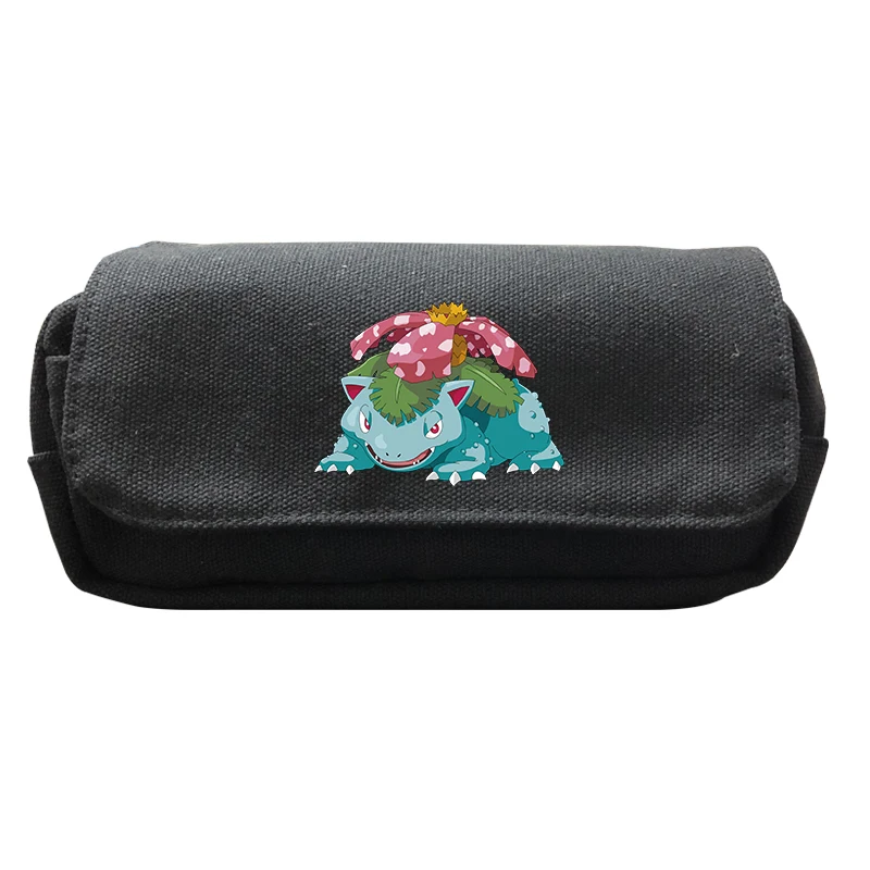 Черный чехол для карандашей Mochila Pokemon, детская косметичка, сумка для хранения для мальчиков, большая емкость, Пикачу, коробка для макияжа, школьные принадлежности - Цвет: 58