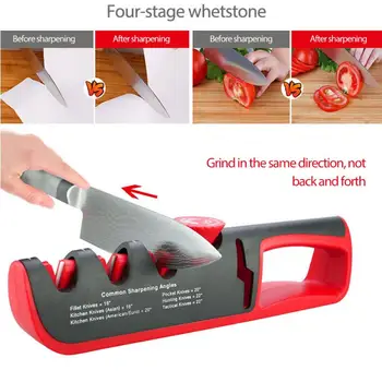 

Professional 4 In 1 Adjustable Angle Scissors Sharpener Steel Diamond Ceramic Sharpening Stone Kitchen Grinder Knives Sharpener