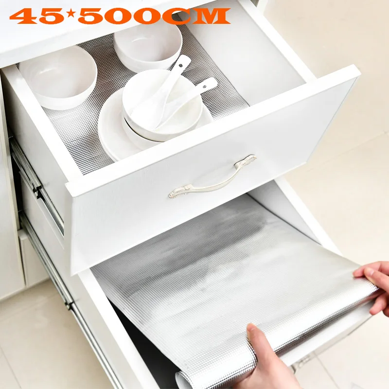 

5M Kitchen Shelf Liners Cabinet Mat Table Drawer Mat Moisture-Proof Waterproof Dust Placemat Table Pad Paper