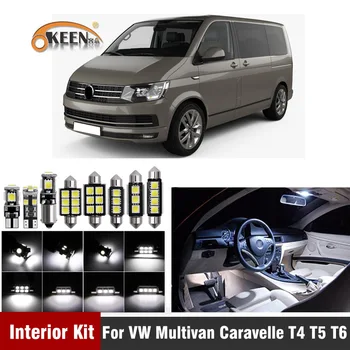 

White Canbus Error Free Led Interior Lighting Kit For VW Volkswagen T4 T5 T6 Multivan Caravelle Transporter Dome Map Light